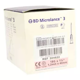 BD MICROLANCE Kanüül 18 G 1 1/2 40 mm trans., 100 tk
