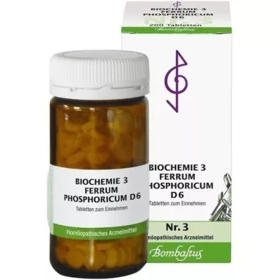 BIOCHEMIE 3 Ferrum phosphoricum D 6 tabletti, 200 tk