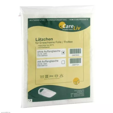 LÄTZCHEN Laiendatud foolium/tõmblusta, valge, Velcro teibiga, 1 tk LÄTZCHEN Laiendatud foolium/tõmblusta, valge, Velcro teibiga, 1 tk