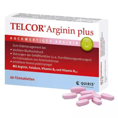 TELCOR Arginine plus õhukese polümeerikattega tabletid, 120 tk TELCOR Arginine plus õhukese polümeerikattega tabletid, 120 tk