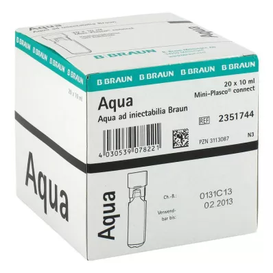 AQUA AD injectabilia Miniplasco connect Inj. lahus, 20X10 ml