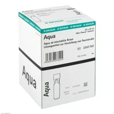AQUA AD injectabilia Miniplasco connect Inj. lahus, 20X20 ml