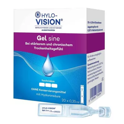HYLO-VISION Gel sine ühekordsed pipetid, 20X0,35 ml