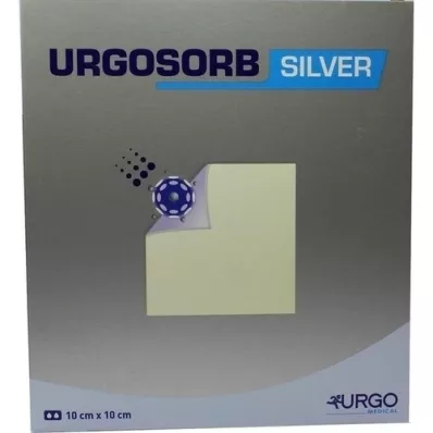 URGOSORB Hõbedast 10x10 cm kompressid, 10 tk