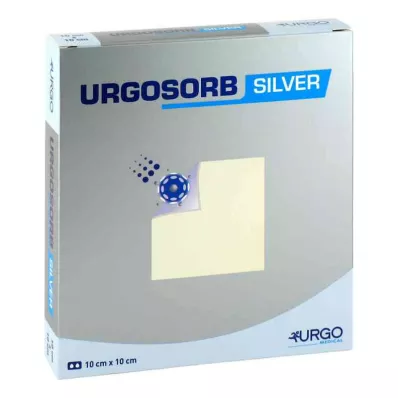 URGOSORB Hõbedast 10x10 cm kompressid, 10 tk