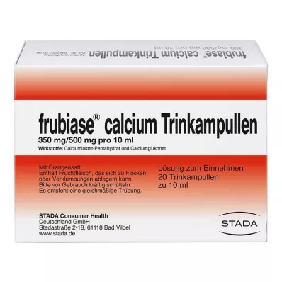 FRUBIASE CALCIUM T joogiampullid, 20 tk FRUBIASE CALCIUM T joogiampullid, 20 tk