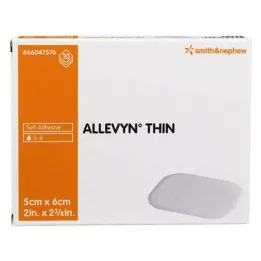ALLEVYN Õhuke 5x6 cm õhuke haavaside, 10 tk