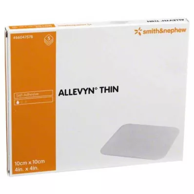 ALLEVYN Õhuke 10x10 cm õhuke haavaside, 5 tk