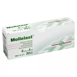 MOLLELAST Sidemed 6 cmx4 m üksikult pakitud, 20 tk