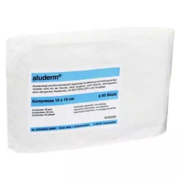 ALUDERM Kompressioonid 10x10 cm, 50 tk