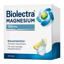 BIOLECTRA Magneesium 150 mg sidruni piserdamistabletid, 20 tk
