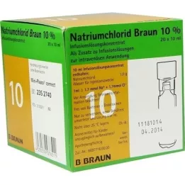 NATRIUMCHLORID 10% pruun MPC Infusioonilahus, 20X10 ml