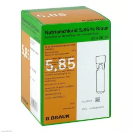 NATRIUMCHLORID 5,85% pruun MPC Infusioonilahus, 20X20 ml