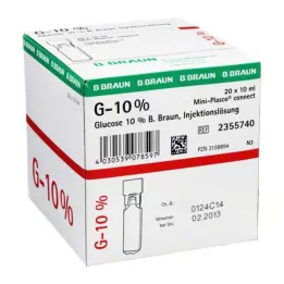 GLUCOSE 10% B.Braun Mini Plasco connect Inj. lahus, 20X10 ml