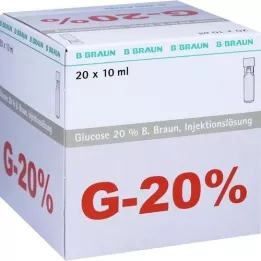 GLUCOSE 20% B.Braun Mini Plasco connect Inj. lahus, 20X10 ml