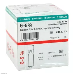 GLUCOSE 5% B.Braun Mini Plasco connect Inj. lahus, 20X10 ml
