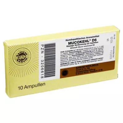 MUCOKEHL Ampullid D 6, 10X1 ml