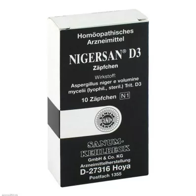 NIGERSAN D 3 Suppositooriumid, 10 tk
