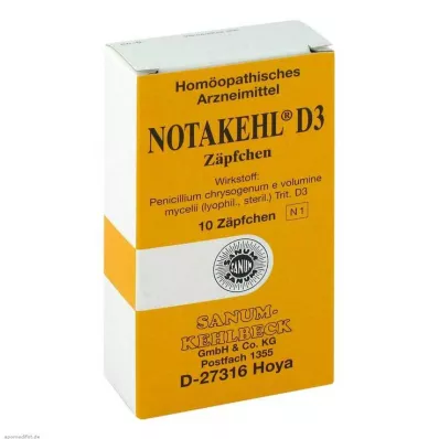 NOTAKEHL D 3 Suppositooriumid, 10 tk