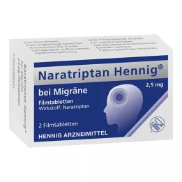 NARATRIPTAN Hennig migreenile 2,5 mg õhukese polümeerikattega tabletid, 2 tk