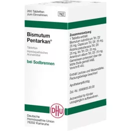 BISMUTUM PENTARKAN tabletid, 200 tk