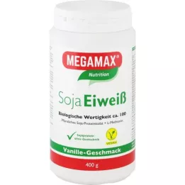MEGAMAX Sojaproteiin vaniljapulber, 400 g
