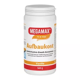 MEGAMAX Build-up toidu vaniljapulber, 500 g