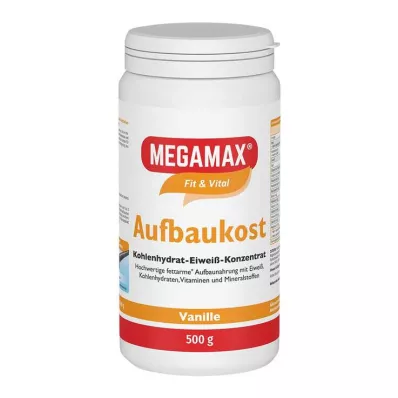 MEGAMAX Build-up toidu vaniljapulber, 500 g