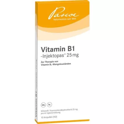 VITAMIN B1 INJEKTOPAS 25 mg süstelahus, 10X1 ml