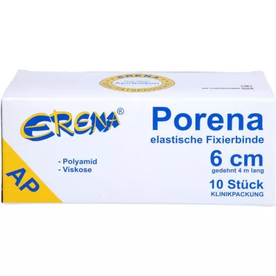 PORENA Elastiline marliriidest side 6 cm valge ilma tšellita, 10 tk