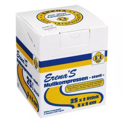 ERENA Sidekompress, 5x5 cm, steriilne, 8x25X2 tk