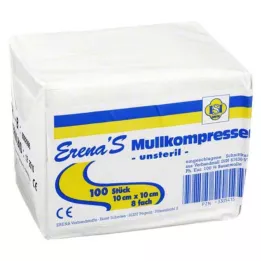 ERENA Sidekompress 10x10 cm mittesteriilne 8x, 100 tk