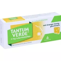 TANTUM VERDE 3 mg pastill apelsini-mesi maitsega, 20 tk