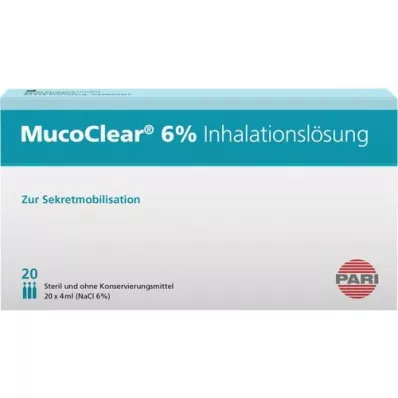 MUCOCLEAR 6% NaCl inhalatsioonilahus, 20X4 ml