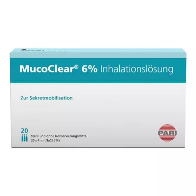 MUCOCLEAR 6% NaCl inhalatsioonilahus, 20X4 ml MUCOCLEAR 6% NaCl inhalatsioonilahus, 20X4 ml