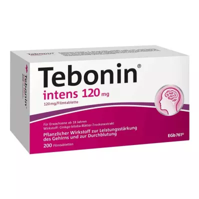 TEBONIN intensiivsed 120 mg õhukese polümeerikattega tabletid, 200 tk