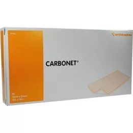 CARBONET 10x20 cm lõhnaimav haavaside aktiivsöega, 10 tk