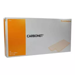 CARBONET 10x20 cm lõhnaimav haavaside aktiivsöega, 10 tk