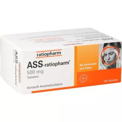 ASS-ratiopharm 500 mg tabletid, 100 tk