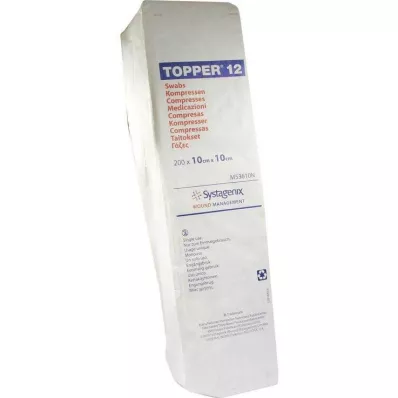 Topper 12 kompress mittesteriilne 10x10 cm, 200 tk