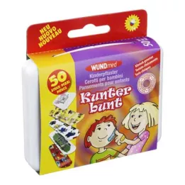 KINDERPFLASTER värviline, 50 tk