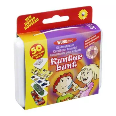 KINDERPFLASTER värviline, 50 tk