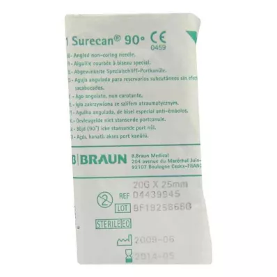 Surecan kanüül 20 Gx25 mm nurga all (1 tk)