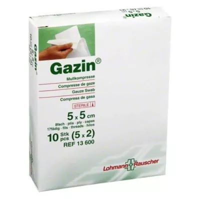 GAZIN Sidumismaterjal komp.5x5 cm steriilne 8x, 5X2 tk