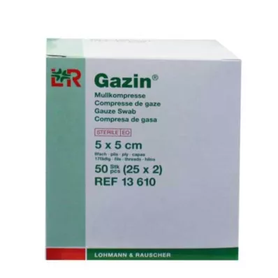 GAZIN Sidumismaterjal komp.5x5 cm steriilne 8x, 25X2 tk