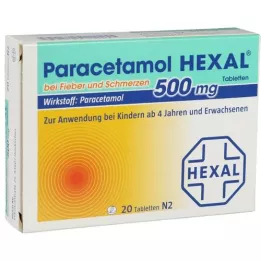 PARACETAMOL 500 mg HEXAL palaviku ja valu puhul Tab, 20 tk