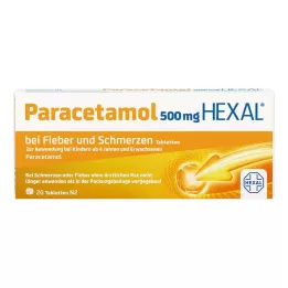 PARACETAMOL 500 mg HEXAL palaviku ja valu puhul Tab, 20 tk