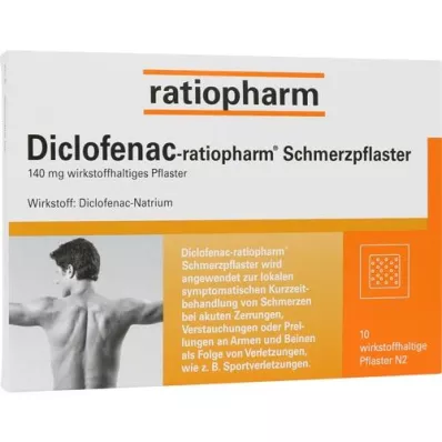 DICLOFENAC-ratiopharm valuplaaster, 10 tk