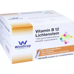 VITAMIN B12 1000 μg Lichtenstein Ampullid, 100X1 ml
