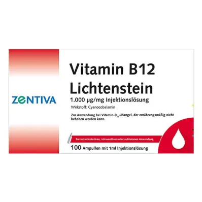 VITAMIN B12 1000 μg Lichtenstein Ampullid, 100X1 ml